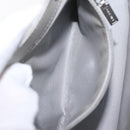 CHANEL Choco Bar Hand Bag Nylon Gray Silver CC Auth bs37919-23