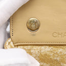 CHANEL Matelasse Chain Shoulder Bag Lamb Skin Beige Gold Tone CC Auth bs37920-18