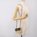 CHANEL Matelasse Chain Shoulder Bag Lamb Skin Beige Gold Tone CC Auth bs37920-23