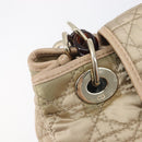 Christian Dior Lady Dior Canage Hand Bag Nylon Beige Gold Auth bs37921A-21