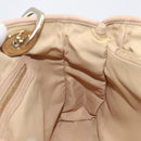 Christian Dior Lady Dior Canage Hand Bag Nylon Beige Gold Auth bs37921A-25