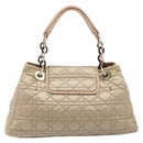 Christian Dior Lady Dior Canage Hand Bag Nylon Beige Gold Auth bs37921A-3