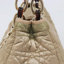 Christian Dior Lady Dior Canage Hand Bag Nylon Beige Gold Auth bs37921A-7