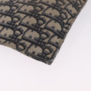 Christian Dior Oblique Clutch Bag Canvas Navy Silver Auth bs37922-10