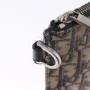 Christian Dior Oblique Clutch Bag Canvas Navy Silver Auth bs37922-14