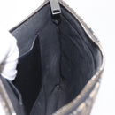 Christian Dior Oblique Clutch Bag Canvas Navy Silver Auth bs37922-17