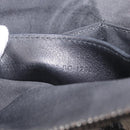 Christian Dior Oblique Clutch Bag Canvas Navy Silver Auth bs37922-21