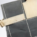 CHANEL Choco Bar Tote Bag Canvas Gray Gold CC Auth bs37923-18