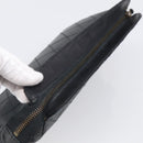 CHANEL Bicolore Clutch Bag Lamb Skin Black Gold Tone CC Auth bs37924-6