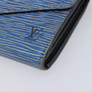 LOUIS VUITTON Monogram Epi Wallet 2 Set Blue LV Auth bs37932-16