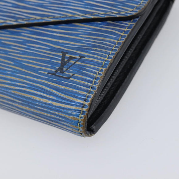 LOUIS VUITTON Monogram Epi Wallet 2 Set Blue LV Auth bs37932