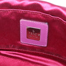 FENDI Hand Bag Leather Purple Silver Auth bs37945-18