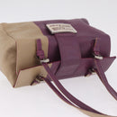 FENDI Hand Bag Leather Purple Silver Auth bs37945-6