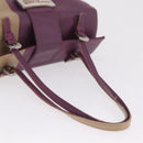 FENDI Hand Bag Leather Purple Silver Auth bs37945-7