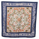 HERMES Carre 90 Scarf ""EARLY AMERICA"" Silk Blue Auth bs37948-13