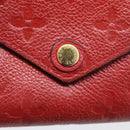 LOUIS VUITTON Monogram Empreinte Portefeuille Victorine Red M62554 Auth bs37958-12