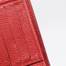 LOUIS VUITTON Monogram Empreinte Portefeuille Victorine Red M62554 Auth bs37958-25