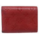 LOUIS VUITTON Monogram Empreinte Portefeuille Victorine Red M62554 Auth bs37958-3