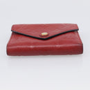 LOUIS VUITTON Monogram Empreinte Portefeuille Victorine Red M62554 Auth bs37958-7