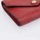 LOUIS VUITTON Monogram Empreinte Portefeuille Victorine Red M62554 Auth bs37958-9