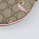 GUCCI GG Supreme Children's ZOO Papagallo PVC Beige Pink 297540 Auth bs37963A-11