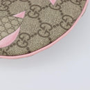 GUCCI GG Supreme Children's ZOO Papagallo PVC Beige Pink 297540 Auth bs37963A-14