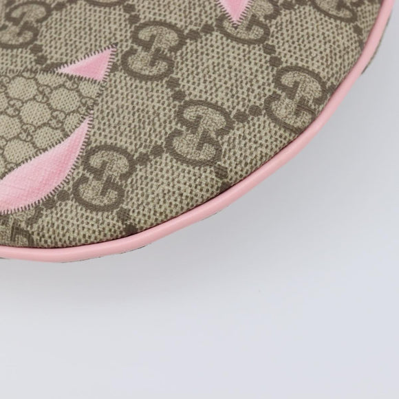 GUCCI GG Supreme Children's ZOO Papagallo PVC Beige Pink 297540 Auth bs37963A