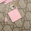 GUCCI GG Supreme Children's ZOO Papagallo PVC Beige Pink 297540 Auth bs37963A-16