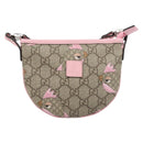 GUCCI GG Supreme Children's ZOO Papagallo PVC Beige Pink 297540 Auth bs37963A-2