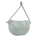 Bottega Veneta Hand Bag Suede Light Blue Gold Tone Auth bs37969-1