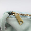 Bottega Veneta Hand Bag Suede Light Blue Gold Tone Auth bs37969-15