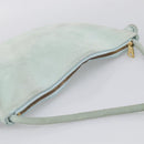Bottega Veneta Hand Bag Suede Light Blue Gold Tone Auth bs37969-6