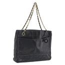 CHANEL Matelasse Chain Shoulder Bag Lamb Skin Black Gold Tone CC Auth bs37970-1