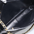 CHANEL Matelasse Chain Shoulder Bag Lamb Skin Black Gold Tone CC Auth bs37970-16