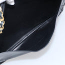 CHANEL Matelasse Chain Shoulder Bag Lamb Skin Black Gold Tone CC Auth bs37970-23