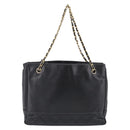 CHANEL Matelasse Chain Shoulder Bag Lamb Skin Black Gold Tone CC Auth bs37970-3