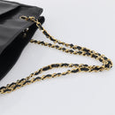 CHANEL Matelasse Chain Shoulder Bag Lamb Skin Black Gold Tone CC Auth bs37970-7