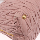 Miu Miu Matelasse Hand Bag Leather 2way Pink Gold Tone Auth bs37973V-16