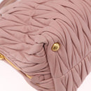 Miu Miu Matelasse Hand Bag Leather 2way Pink Gold Tone Auth bs37973V-18