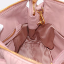 Miu Miu Matelasse Hand Bag Leather 2way Pink Gold Tone Auth bs37973V-24