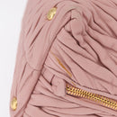 Miu Miu Matelasse Hand Bag Leather 2way Pink Gold Tone Auth bs37973V-6