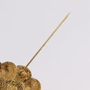 CHANEL Brooch Metal Gold Tone White CC Auth bs37976V-10