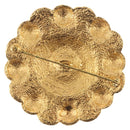 CHANEL Brooch Metal Gold Tone White CC Auth bs37976V-3