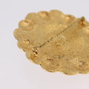 CHANEL Brooch Metal Gold Tone White CC Auth bs37976V-8