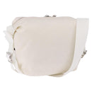 Bottega Veneta Shoulder Bag Canvas White Silver Auth bs37977-1