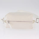 Bottega Veneta Shoulder Bag Canvas White Silver Auth bs37977-11