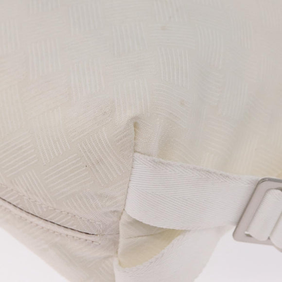 Bottega Veneta Shoulder Bag Canvas White Silver Auth bs37977