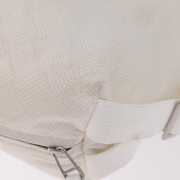 Bottega Veneta Shoulder Bag Canvas White Silver Auth bs37977