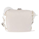 Bottega Veneta Shoulder Bag Canvas White Silver Auth bs37977-3