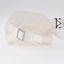 Bottega Veneta Shoulder Bag Canvas White Silver Auth bs37977-4
